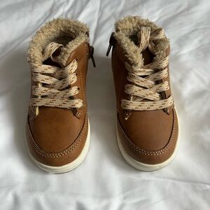 OshKosh B'gosh Tan Baby Boots with Cream Lining